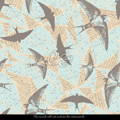 Wallpaper Flying Swallows