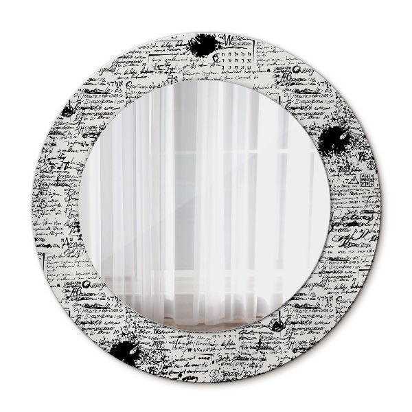 Round mirror decor Scribbles pattern