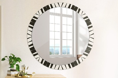 Round mirror decor Abstract geometric composition