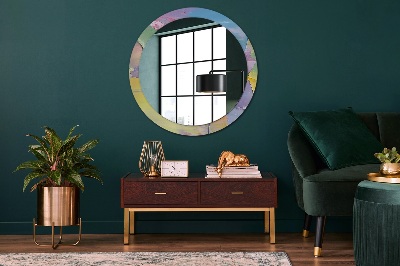 Round decorative wall mirror Oil paint texture