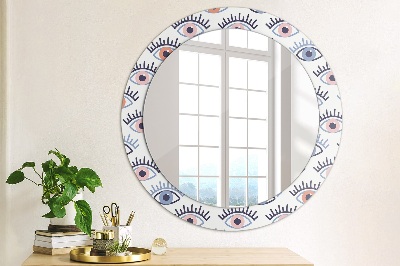 Round decorative wall mirror Modern eyes style