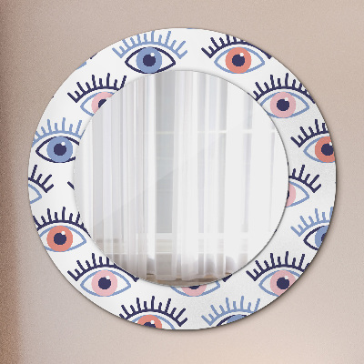 Round decorative wall mirror Modern eyes style