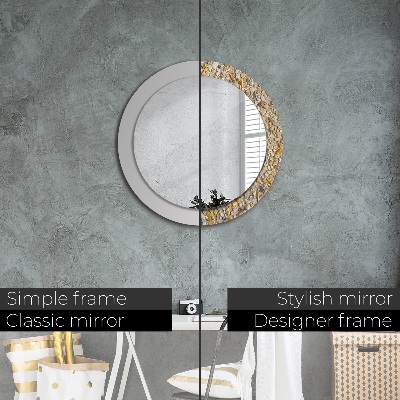 Round mirror decor Terrazzo pattern