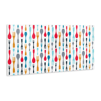 Wall paneling Colorful cutlery