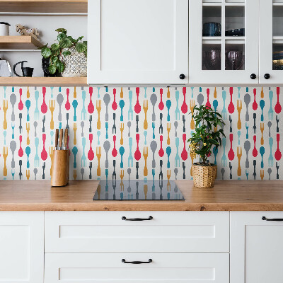 Wall paneling Colorful cutlery