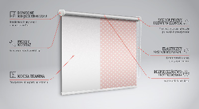 Roller blind for window White dots