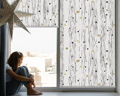 Roller blind for window Stripes and dots