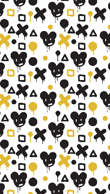 Roller blind Black and yellow designs