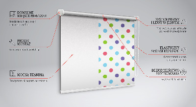 Window blind Colored dots