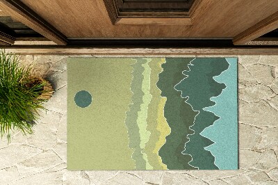 Front door floor mat Abstract Waves
