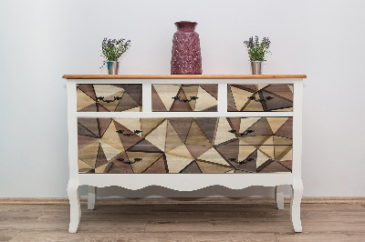 Decorative sticker for furniture 3D triangles