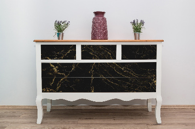 Decorative sticker for furniture Dark marble