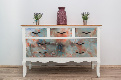 Decorative sticker for furniture Colorful marble pattern