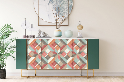 Decorative sticker for furniture Patchwork retro style