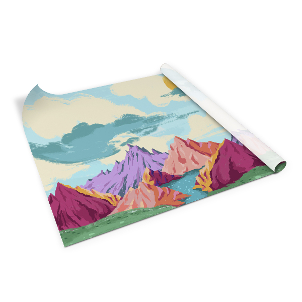 PCV sticker for furniture Colorful mountains