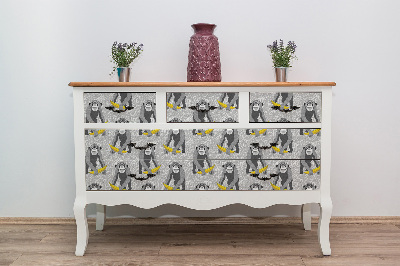 Furniture sticker Monkey chimpanzee banana