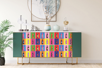 Furniture sticker POP ART bottles