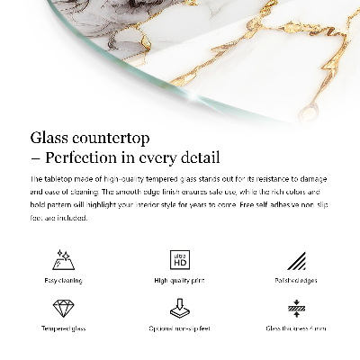 Table top Marble with delicate veins
