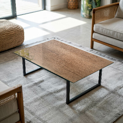 Glass top Wood-textured pattern