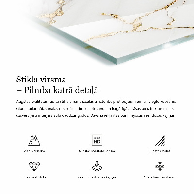 Glass top White without pattern