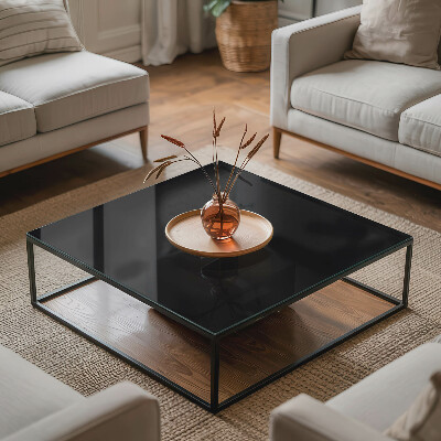 Glass top Black without pattern