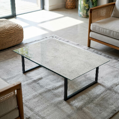 Glass top Concrete patterns with scratches