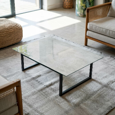 Glass top Concrete patterns with scratches