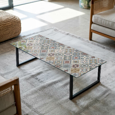 Glass top Mosaic patterns with ornaments