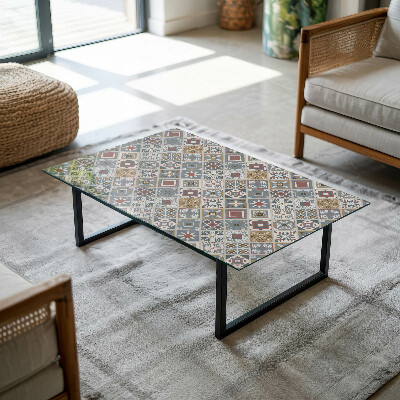 Glass top Mosaic patterns with ornaments