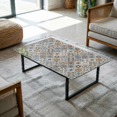 Glass top Mosaic patterns with ornaments