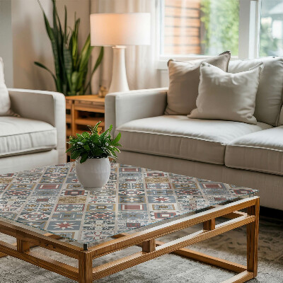 Glass top Mosaic patterns with ornaments