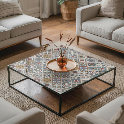 Glass top Mosaic patterns with ornaments