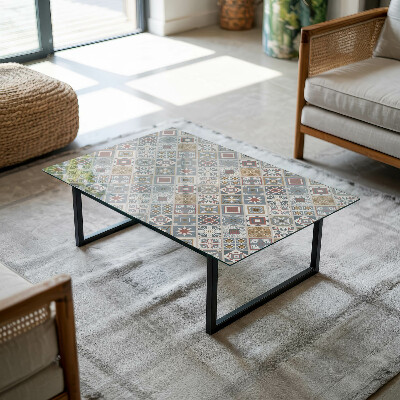Glass top Mosaic patterns with ornaments