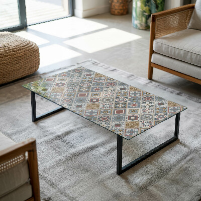 Glass top Mosaic patterns with ornaments
