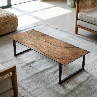 Glass top Wood-inspired pattern