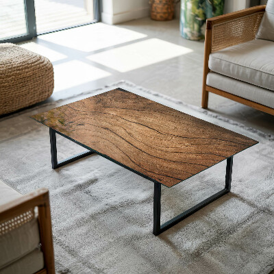 Glass top Wood-inspired pattern