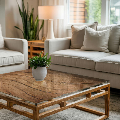 Glass top Wood-inspired pattern