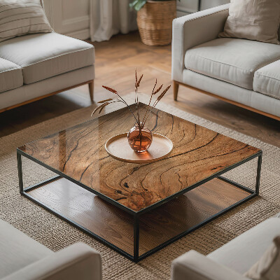 Glass top Wood-inspired pattern