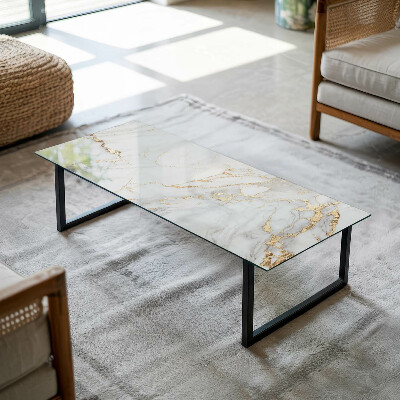 Glass top Marble style with veins