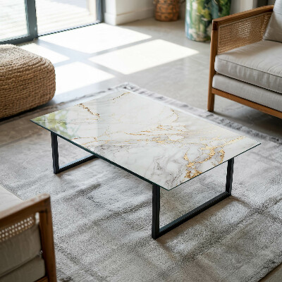 Glass top Marble style with veins