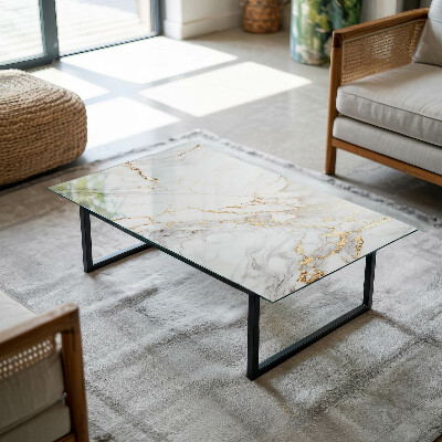 Glass top Marble style with veins
