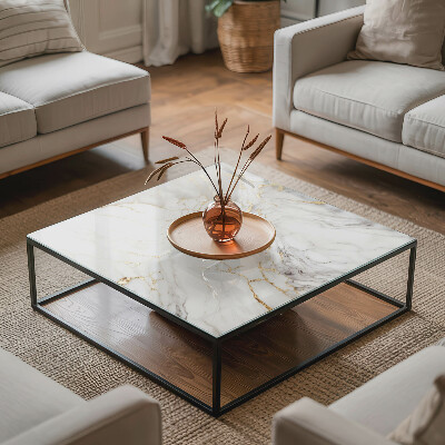 Glass top Marble style with veins