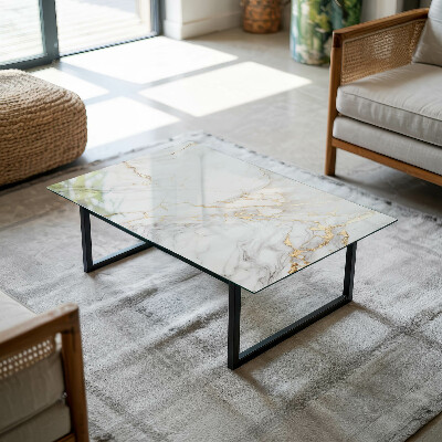 Glass top Marble style with veins