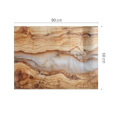 Glass top Wood with resin accents