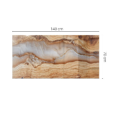 Glass top Wood with resin accents
