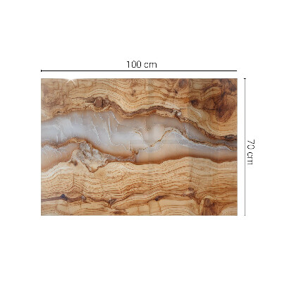 Glass top Wood with resin accents