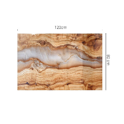 Glass top Wood with resin accents