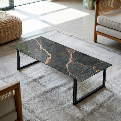 Glass top Marble veins in design
