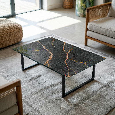 Glass top Marble veins in design