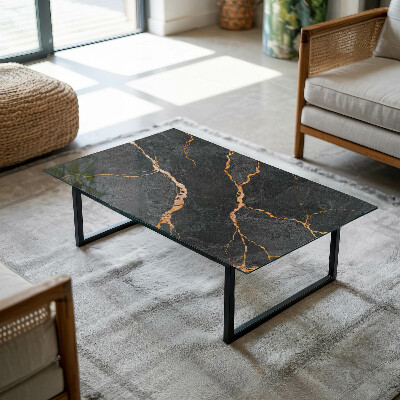 Glass top Marble veins in design